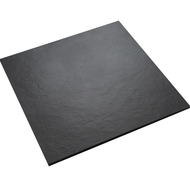 Black and White Non Slip Basaltina Stone Look Full Body Porcelain Floor Tile 24x24