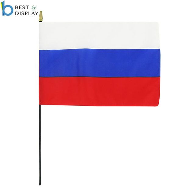 All Country Flags Custom Nation Russia Hand Flag With Stick