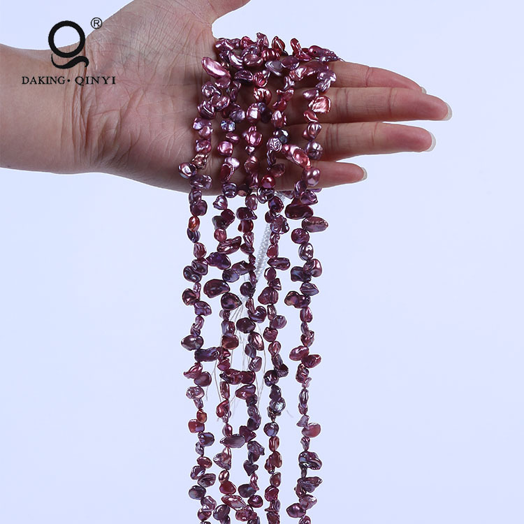 Daking Bijoux Lâche Violet Keshi Perle En Vrac D'eau Douce Perle Strand