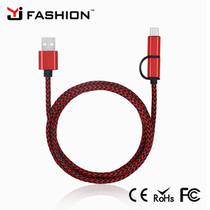 Yj moda micro USB y Tipo <span class=keywords><strong>C</strong></span> cable USB 2 en 1 carga para nuevo MacBook Google pixel XL Samsung micro y Tipo <span class=keywords><strong>C</strong></span> - Product Image 2