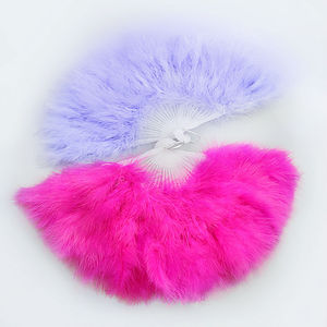Fans de plumes de danse bon marché, Fans de plumes de dinde pour danseuse, spectacle de scène, décoration de fête, vente en gros - Product Image 3