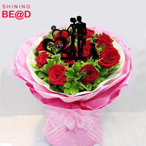 Adornos para tarta de boda para novia y novio con <span class=keywords><strong>palabras</strong></span> artísticas, recuerdos de boda - Product Image 5