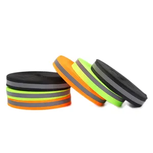 High Quality Elastic Fabric Fluorescent Reflective Webbing Tape