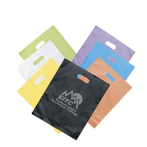 China supplier reusable custom printed die cut handle plastic shopping bag