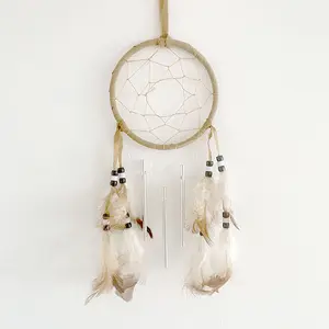 Wholesale Supplies Cheap Handmade Home Decor Indian Feathers Dream Catcher in stock