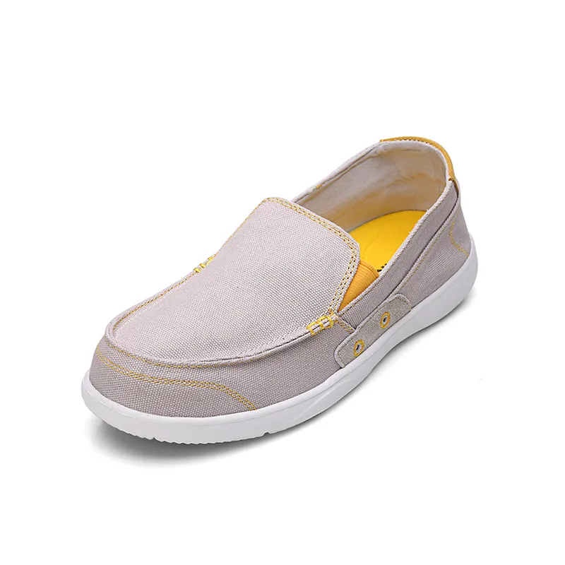 Customize Brand Comfortable Men Slip-on Canvas Casual Shoes Stylish Flat Slip on Casual Canvas Loafers Shoes
