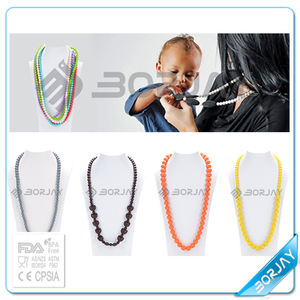 <span class=keywords><strong>De</strong></span> último diseño collar <span class=keywords><strong>de</strong></span> bolas <span class=keywords><strong>de</strong></span> segura calidad alimentaria para bebé del mejor fabricante chino - Product Image 1