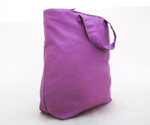 100% recyclé violet toile <span class=keywords><strong>vierge</strong></span> <span class=keywords><strong>coton</strong></span> fourre - tout sac pour le shopping - Product Image 2
