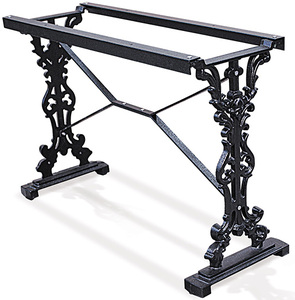 Retro diseño de apariencia de barniz de secado al horno de hierro fundido Bistro <span class=keywords><strong>Base</strong></span> de mesa de - Product Image 1