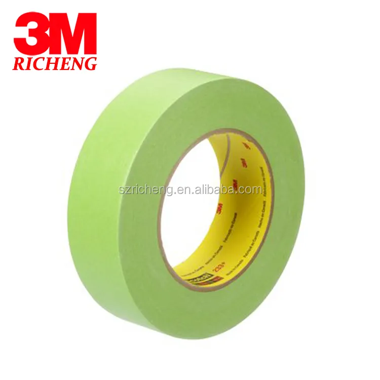 3m cinta adhesiva crepé verde brillante 233 +