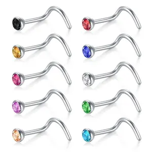 crystal fancy nose rings