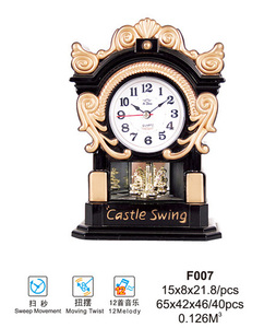 Reloj de Mesa Vintage, Reloj de Mesa Antiguo de Plástico con Melodía - Product Image 3