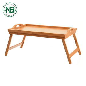 Bàn Để Máy Tính Xách Tay Bằng Tre Sành Điệu, Khay Để Giường Có Chân Gấp Gọn - Product Image 2