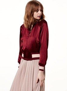 2023 nuovi arrivi Bomber Varsity in raso ricamato fiore personalizzato abbigliamento Casual donna di moda - Product Image 4