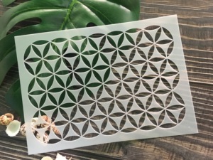 Ensemble de pochoirs à motifs - Figure géométrique A5 (6x8,25 pouces) - Peinture artistique pour la fabrication de cartes, la toile, les meubles - Product Image 3