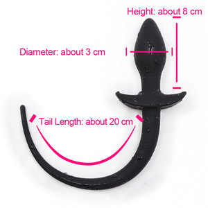 Noir Têtard <span class=keywords><strong>Anal</strong></span> <span class=keywords><strong>Plug</strong></span> Couple de Sexe Esclave Règlement Butt <span class=keywords><strong>Plug</strong></span> <span class=keywords><strong>Queue</strong></span> - Product Image 4