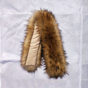 Col en fausse <span class=keywords><strong>fourrure</strong></span> imitation renard, bande de col en fausse <span class=keywords><strong>fourrure</strong></span> pour veste ou chapeau - Product Image 4