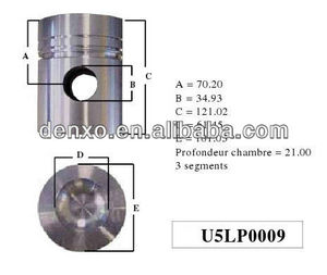 Pièce de moteur de tracteur U5LP0009 Piston pour moteur Perkins Code 4.248 Fabriqué en Chine/GUA - Product Image 3