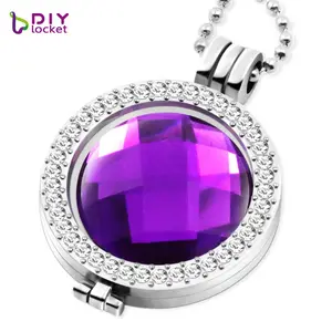 DIY Charms kolye takı yapımı aksesuarları için 33mm yüzer Charm kolye kolye Birthstone