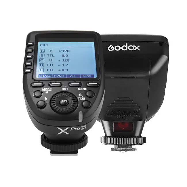 Transmissor de flash godox xpro-c E-TTL ii, transmissor wireless 2.4g, sistema x para áreas externas e de estúdio