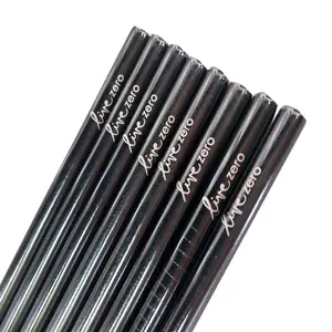 Drinking Straws Black Short Cocktail Stainless Steel Drinking Straws Engraved Black Or White Logo With Straw