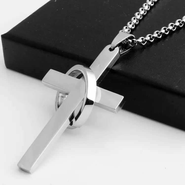 Pendentif en acier inoxydable pour hommes coréen, collier en titane, personnalisé, petits bijoux, vente en gros, 316, 17 km