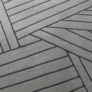 Di lusso coperta decorazioni per la casa in bianco e <span class=keywords><strong>nero</strong></span> della banda moderna a mano <span class=keywords><strong>tappeto</strong></span> tappeti tufted 3x4 soggiorno tappeti - Product Image 4