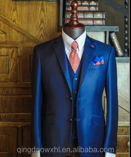 2017 son tasarım yün ipek fantezi erkek takım elbise