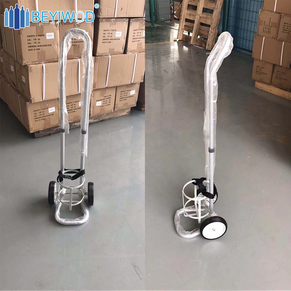5L/10L/20L/40L Industrial/medical Gas Cylinder Trolley Aluminum Oxygen Cylinder Trolley/cart
