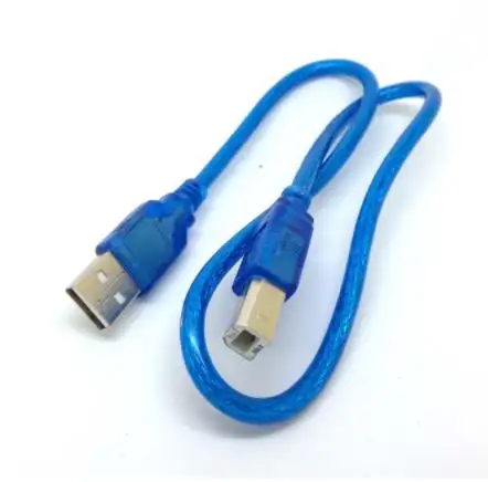 1,5 фута, 50 см, синий короткий новый высокоскоростной USB-кабель 2,0 A на B для шнура принтера