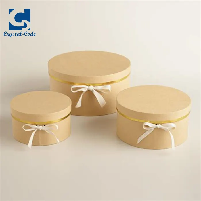 Fashionable cardboard round gift boxes wholesale round chocolate paper box