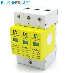 Dispositivo de proteção anti-relâmpago, 3p 20ka 110v 220v ac din rail spd dispositivo de proteção contra relâmpago