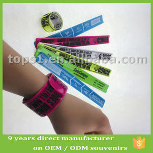 Popular SLAP brazalete evento deporte PVC complemento reflexivo pulsera Copa Mundial pulsera bofetada - Product Image 4