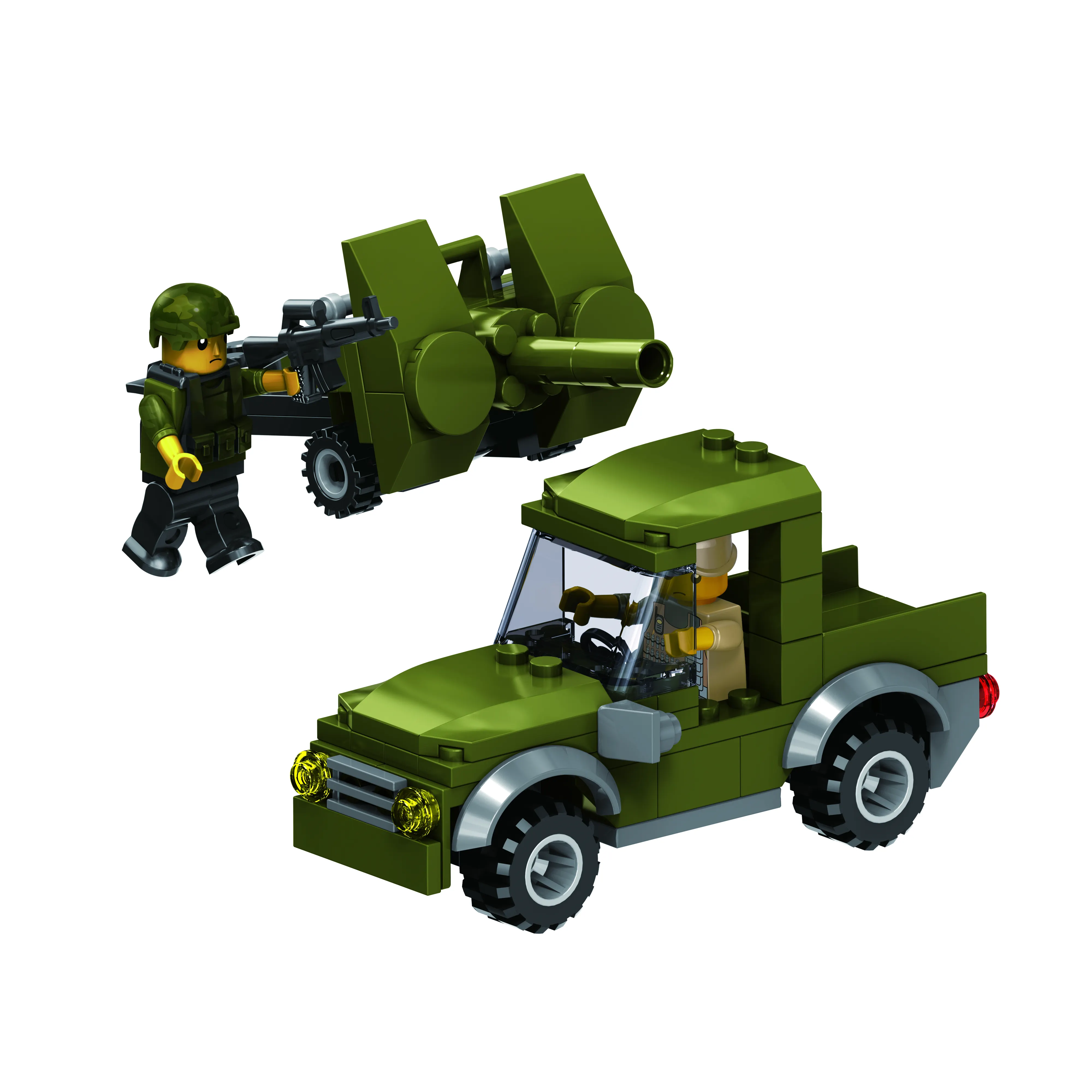 Пластиковые военные армейские кирпичи, игрушечные детские строительные блоки