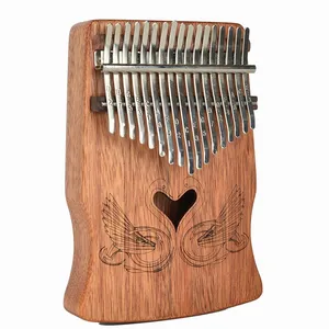 17 Key Kalimba Instrument Full Solid Wood Maracas Thumb Piano 21
