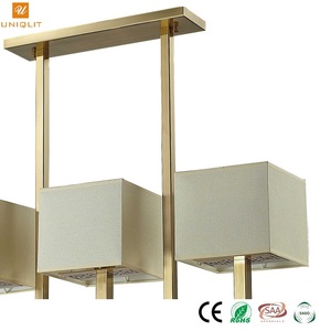 China por mayor Hotel 3 E14 lámpara hierro luz pendiente tela - Product Image 5
