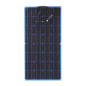 최고의 가격 100W 12V 태양 pv Monocrystalline 100W 세미 유연한 태양 전지 패널 빛 태양 전지