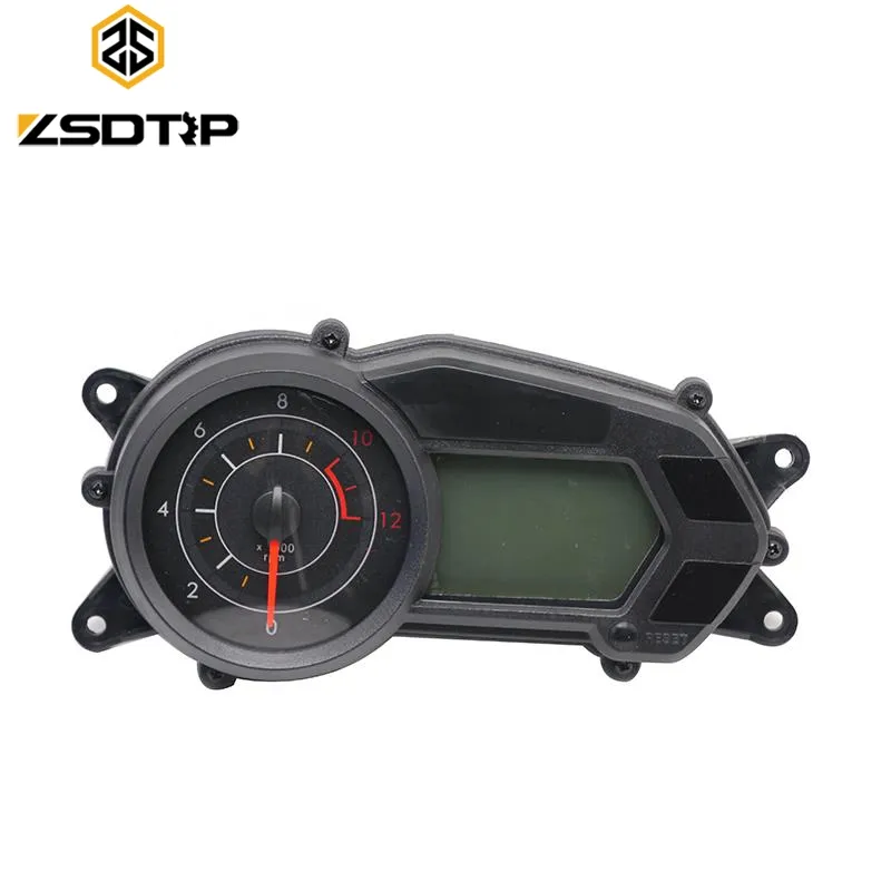 Strumento del motociclo ZS Universale Moto Colorful LCD Digital Tachimetro Meccanico Tachimetro Velocimetro Sensore di Velocità