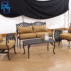 2 plazas estilo retro simple sofá esperando salon muebles terraza al aire libre silla de aluminio - Product Image 2