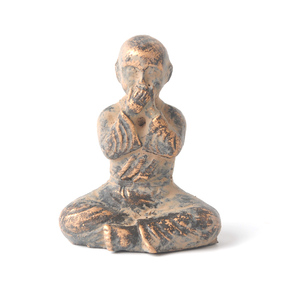 Matériau de résine antique couleur Trois Sages Moines Rien Entendu, Ne Voient Pas Le Mal, Ne Parlez Pas Mal petit bébé moine statue - Product Image 4