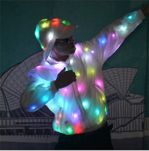 Light Up Flashing Hoodie Stage Performance Led Stage Show Glowing Adult LED Clothes For Halloween