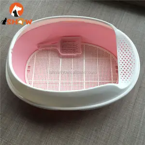 New Durable plastic Cat litter tray/cat litter pan / cat toliet with pink color