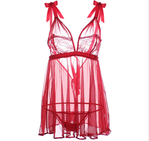 Babydoll Nero in Pizzo Trasparente per Donna, Lingerie Sexy ed Erotica - Product Image 4