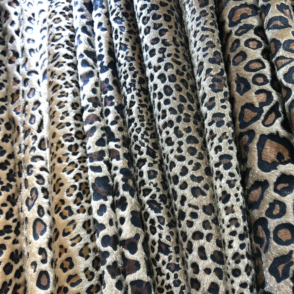 Оптовая цена, леопардовая ткань с принтом для изготовления зимних колец, обуви и сумок