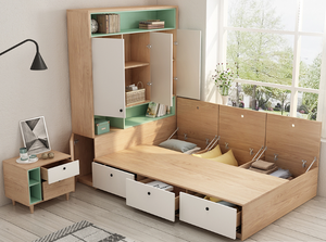 <span class=keywords><strong>Lit</strong></span> panneau moderne en mélamine, panneau <span class=keywords><strong>de</strong></span> couleur pure - Product Image 2