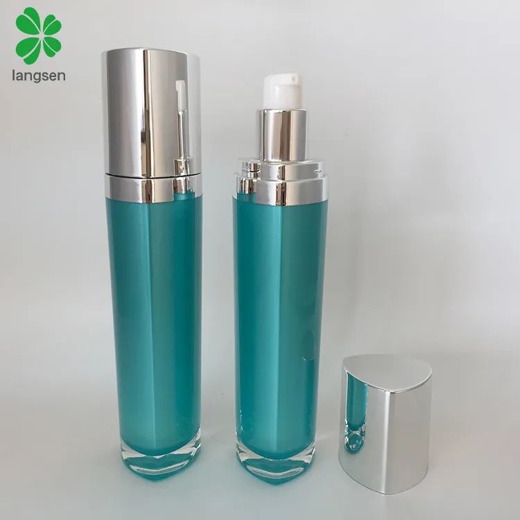 Wholesale top quality plastic acrylic 50ml triangle shape lotion bottle for cream serum cosmetic luxury packaging