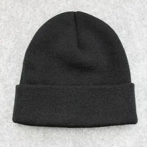 high quality men black running beanie visor knitted hats for man