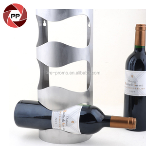 حامل زجاجات نبيذ معدني للعرض والزينة لثلاث زجاجات بالجملة - Product Image 1