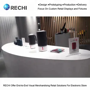 Rechi Custom Moderne Audio Product Ervaring Winkel Armatuur Winkel Teller Display Tafel Voor Hoofdtelefoon/Luidspreker/Oortelefoon