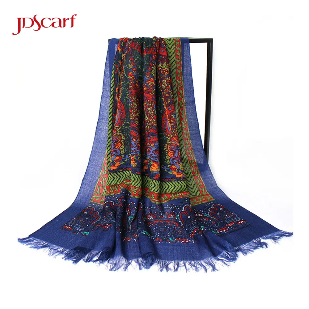 100% kashmir pashmina over the shoulder turkish pashmina shawl printed